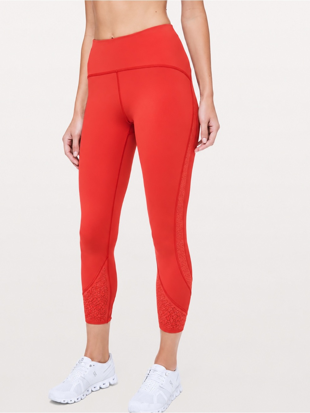 Lululemon Athletica Strength & Sweat Crop 23” Aries Orange Size 6 Nulux
